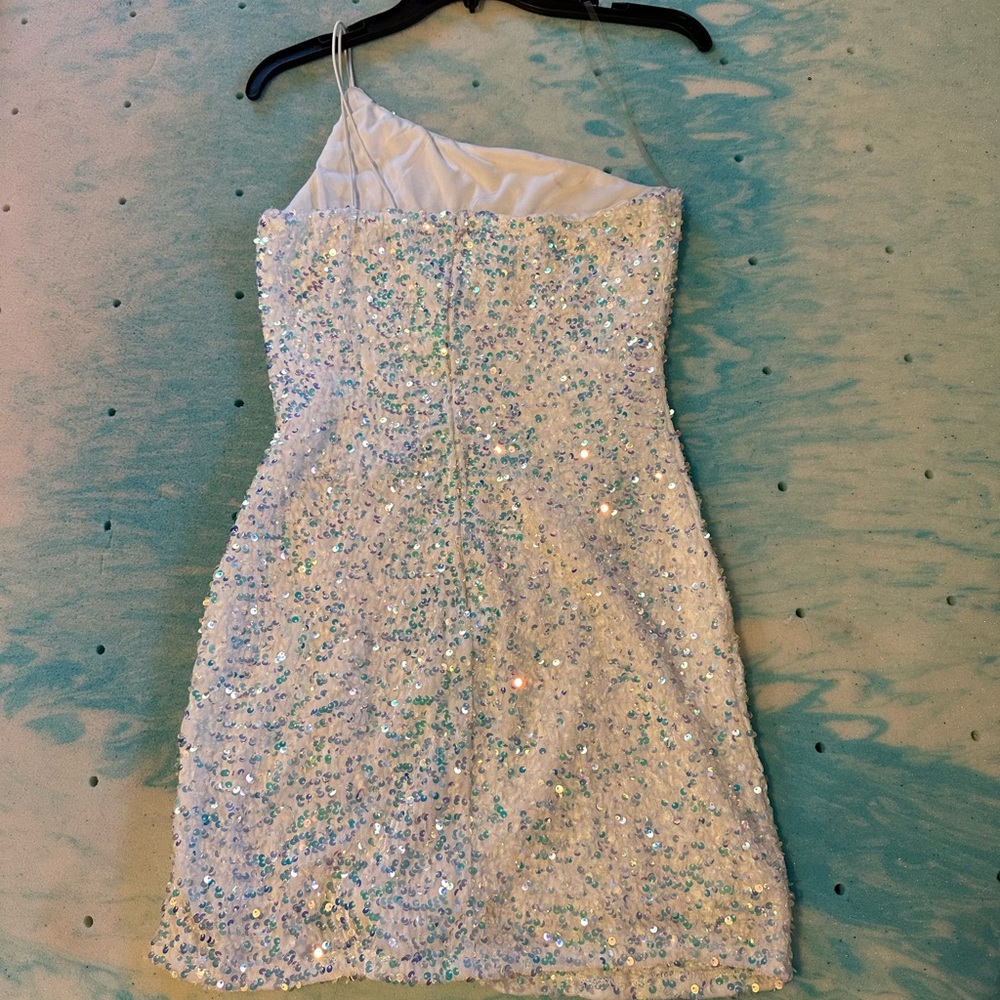 Sequin One-Shoulder Dress
